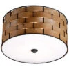 Shaker Woven Wood 3-Light Flush Mount Home -Kenroy Shop 3050562580 RLLD 1