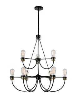 9-Light 2-Tier Chandelier Home
