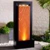 Andora 47 1/4" High Rust And Black LED Waterfall Fountain 1 Andora 47 1/4" High Rust And Black LED Waterfall Fountain -Kenroy Shop andora 47 and one quarter inch high rust and black led waterfall fountain 85a39cropped