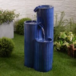 Kenroy Shop 13 Antiguo 30" High Blue Ceramic Cascading Floor Fountain