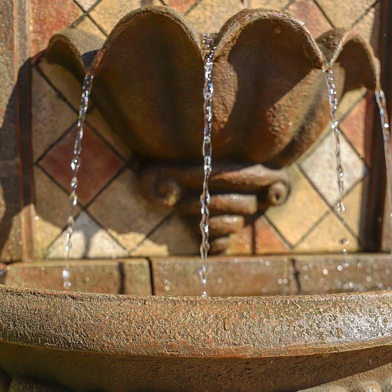 Armando 42 3/4" High Mosaic Patio Wall Fountain With Light 7 Armando 42 3/4" High Mosaic Patio Wall Fountain With Light - Image 6