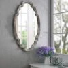 Backstage Antique Nickel 24 1/2" X 35 1/2" Oval Wall Mirror -Kenroy Shop backstage antique nickel 24 and one half inch x 35 and one half inch oval wall mirror 83m21cropped