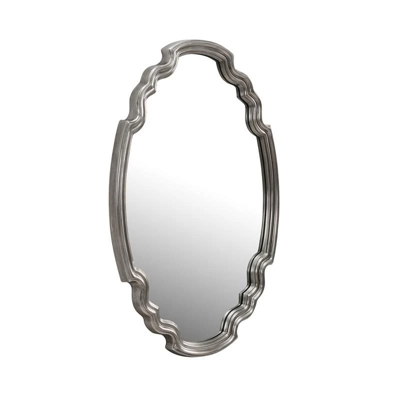 Backstage Antique Nickel 24 1/2" X 35 1/2" Oval Wall Mirror 5 Backstage Antique Nickel 24 1/2" X 35 1/2" Oval Wall Mirror - Image 3