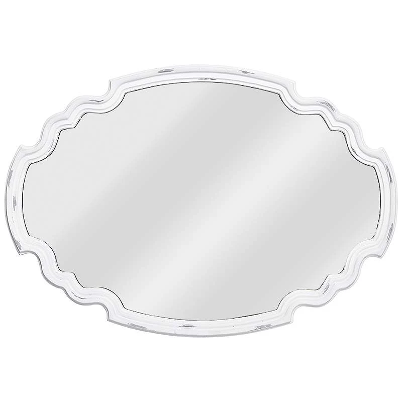 Backstage Antique White 35 1/2" X 24 1/2" Traditional Wall Mirror 4 Backstage Antique White 35 1/2" X 24 1/2" Traditional Wall Mirror - Image 2