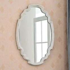 Backstage Antique White 35 1/2" X 24 1/2" Traditional Wall Mirror