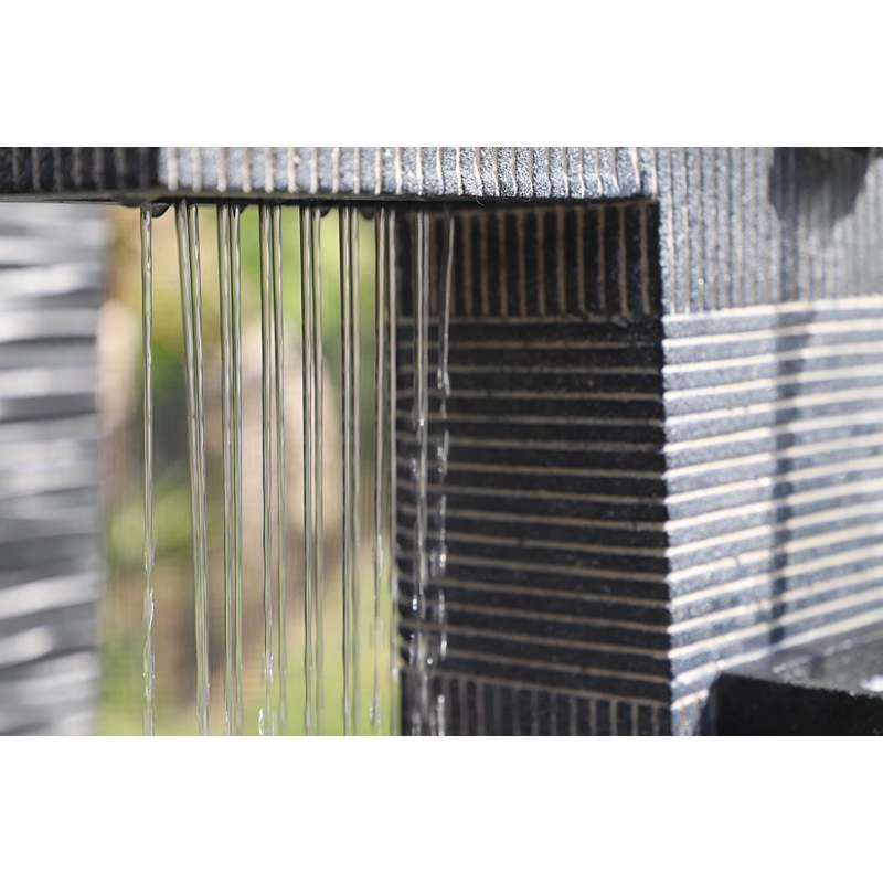 Block Fall 33 1/2"H Black Gray Outdoor LED Floor Fountain 6 Block Fall 33 1/2"H Black Gray Outdoor LED Floor Fountain - Image 4