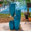Blue Glaze 36" High Plug-In 4-Level Indoor-Outdoor Water Fountain 1 Blue Glaze 36" High Plug-In 4-Level Indoor-Outdoor Water Fountain -Kenroy Shop blue glaze 36 inch high plug in 4 level indoor outdoor water fountain 66j05cropped