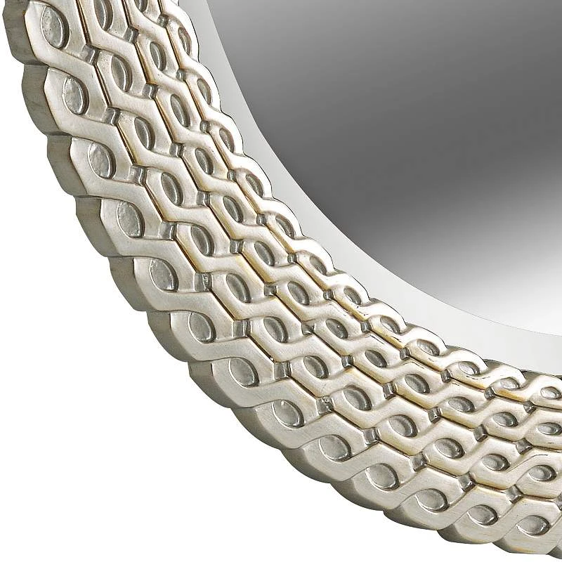 Bracelet Brushed Silver And Gold 35" Round Wall Mirror 8 Bracelet Brushed Silver And Gold 35" Round Wall Mirror - Image 6