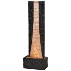 Kenroy Shop -Kenroy Shop brilliant falls 48 inch high hammered copper led floor fountain 66h98