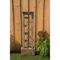 Channel 49" High Slate Stone Waterfall Fountain With Light 13 Channel 49" High Slate Stone Waterfall Fountain With Light -Kenroy Shop channel 49 inch high slate stone waterfall fountain with light 66k46views4