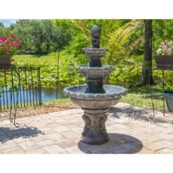 Ibiza 45" High 3-Tiered Traditional Fountain 12 Ibiza 45" High 3-Tiered Traditional Fountain -Kenroy Shop ibiza 45 inch high 3 tiered traditional fountain 66h80views4