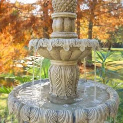 Ibiza 62" High Sandstone 3-Tier LED Outdoor Floor Fountain 13 Ibiza 62" High Sandstone 3-Tier LED Outdoor Floor Fountain -Kenroy Shop ibiza 62 inch high sandstone 3 tier led outdoor floor fountain 78f11views5
