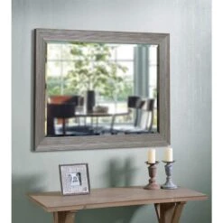 Jerry Textured Gray 29 3/4" X 41 3/4" Wall Mirror -Kenroy Shop jerry textured gray 29 and three quarter inch x 41 and three quarter inch wall mirror 83m40views5