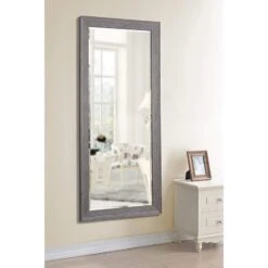 Jerry Textured Gray 29 3/4" X 63 3/4" Floor Mirror