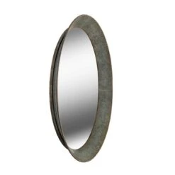 Kenroy Home Antillean Galvanized 27" X 37" Oval Wall Mirror -Kenroy Shop kenroy home antillean galvanized 27 inch x 37 inch oval wall mirror 83p94views1