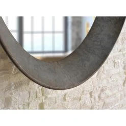 Kenroy Home Antillean Galvanized 27" X 37" Oval Wall Mirror -Kenroy Shop kenroy home antillean galvanized 27 inch x 37 inch oval wall mirror 83p94views4