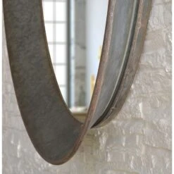 Kenroy Home Antillean Galvanized 27" X 37" Oval Wall Mirror -Kenroy Shop kenroy home antillean galvanized 27 inch x 37 inch oval wall mirror 83p94views5