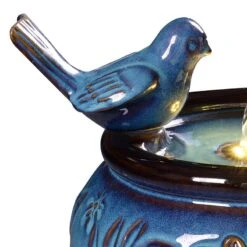 Kenroy Home Bird And Flowers 10 1/4" High Blue LED Tabletop Fountain 10 Kenroy Home Bird And Flowers 10 1/4" High Blue LED Tabletop Fountain -Kenroy Shop kenroy home bird and flowers 10 and one quarter inch high blue led tabletop fountain 884h0views1