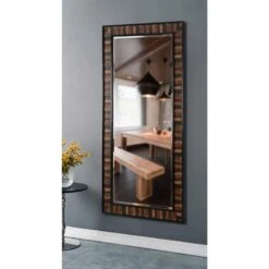 Kenroy Home Estaba Dark Wood 31 1/2 X 65 1/2" Floor Mirror