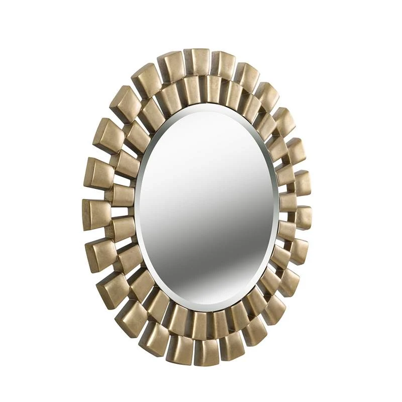 Kenroy Home Gilbert Antique Brass 36" Round Wall Mirror 5 Kenroy Home Gilbert Antique Brass 36" Round Wall Mirror - Image 3