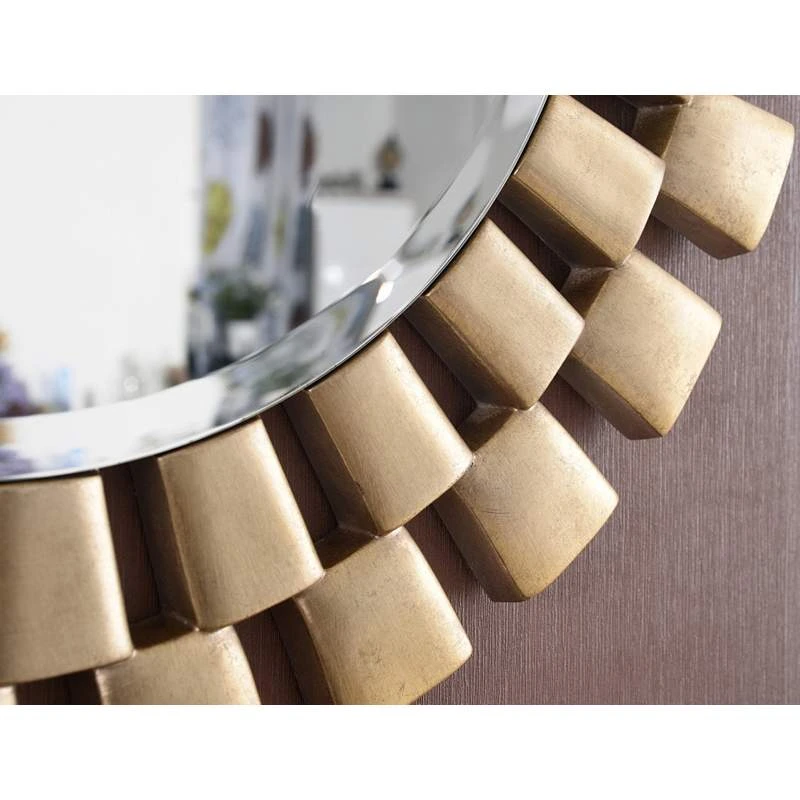 Kenroy Home Gilbert Antique Brass 36" Round Wall Mirror 9 Kenroy Home Gilbert Antique Brass 36" Round Wall Mirror - Image 7