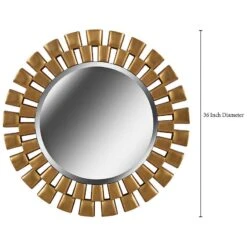 Kenroy Home Gilbert Gold 36" Round Wall Mirror -Kenroy Shop kenroy home gilbert gold 36 inch round wall mirror 62f05views2