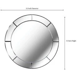Kenroy Home Miere Cut Glass 32" Round Frameless Mirror -Kenroy Shop kenroy home miere cut glass 32 inch round frameless mirror 62f14views2
