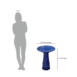 Kenroy Home Otaki 21 1/2"H Blue Ceramic Outdoor Bird Bath 15 Kenroy Home Otaki 21 1/2"H Blue Ceramic Outdoor Bird Bath -Kenroy Shop kenroy home otaki 21 and one half inchh blue ceramic outdoor bird bath 863h0views5