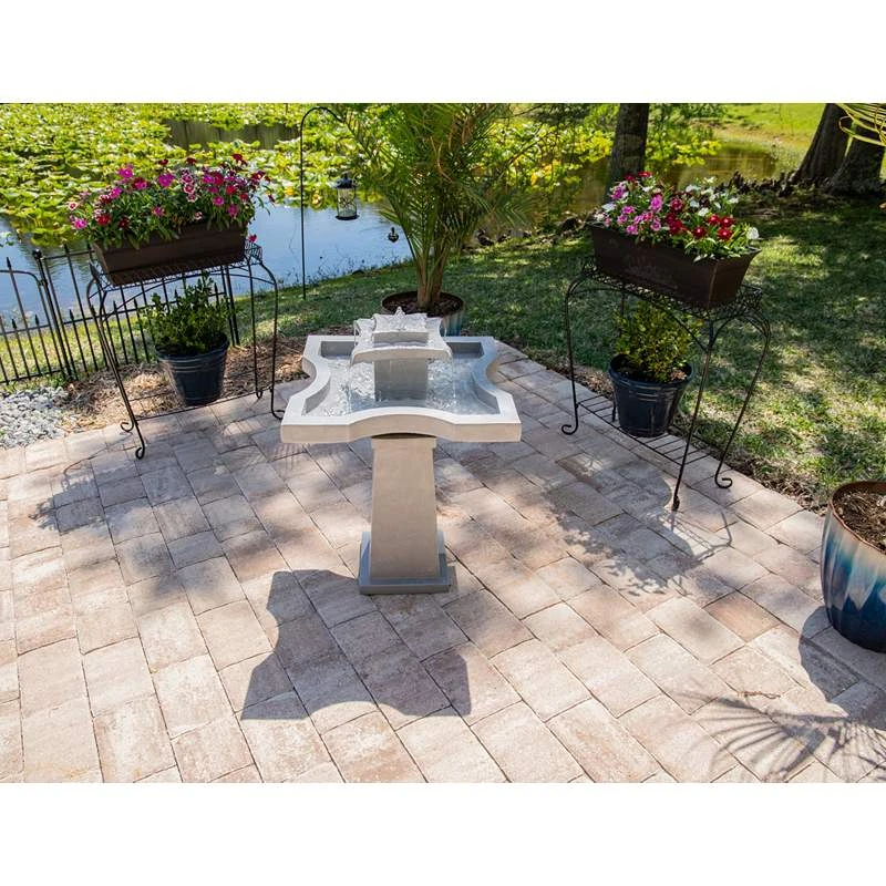 Kenroy Home Quad 31 1/2"H Concrete Outdoor Floor Fountain 6 Kenroy Home Quad 31 1/2"H Concrete Outdoor Floor Fountain - Image 4