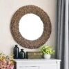 Kenroy Home Seagrass 33" Round Rope Wall Mirror -Kenroy Shop kenroy home seagrass 33 inch round rope wall mirror 2r391cropped
