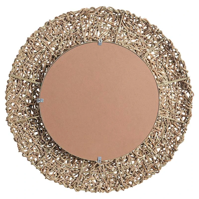 Kenroy Home Seagrass 33" Round Rope Wall Mirror 6 Kenroy Home Seagrass 33" Round Rope Wall Mirror - Image 4