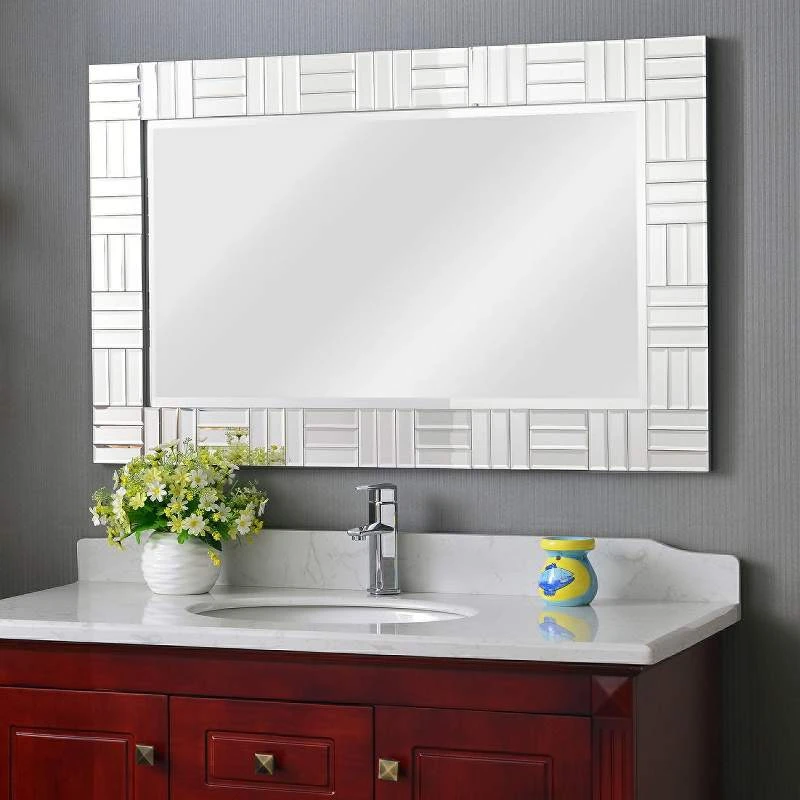 Kenroy Home Sparkle Chrome 28" X 44" Rectangular Wall Mirror 3 Kenroy Home Sparkle Chrome 28" X 44" Rectangular Wall Mirror