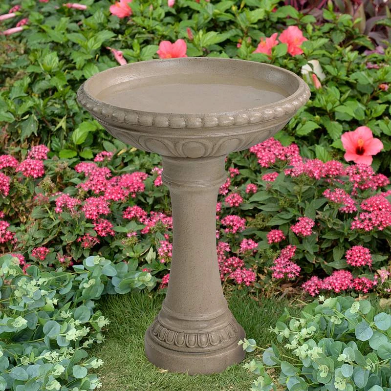 Kenroy Home Tucson 21" High Sandstone Outdoor Bird Bath 3 Kenroy Home Tucson 21" High Sandstone Outdoor Bird Bath