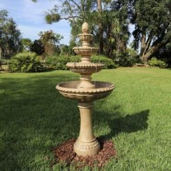 Kenroy Home Tucson 65"H Sandstone 4-Tier LED Floor Fountain