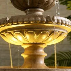 Kenroy Home Tucson 65"H Sandstone 4-Tier LED Floor Fountain -Kenroy Shop kenroy home tucson 65 inchh sandstone 4 tier led floor fountain 85a41views1