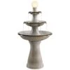 Knight 45 1/4" High Ivory 3-Tier LED Floor Water Fountain 1 Knight 45 1/4" High Ivory 3-Tier LED Floor Water Fountain -Kenroy Shop knight 45 and one quarter inch high ivory 3 tier led floor water fountain 85a42