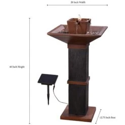 Kyoto 40" High Copper Bronze Solar Outdoor Fountain 12 Kyoto 40" High Copper Bronze Solar Outdoor Fountain -Kenroy Shop kyoto 40 inch high copper bronze solar outdoor fountain 66k66views4