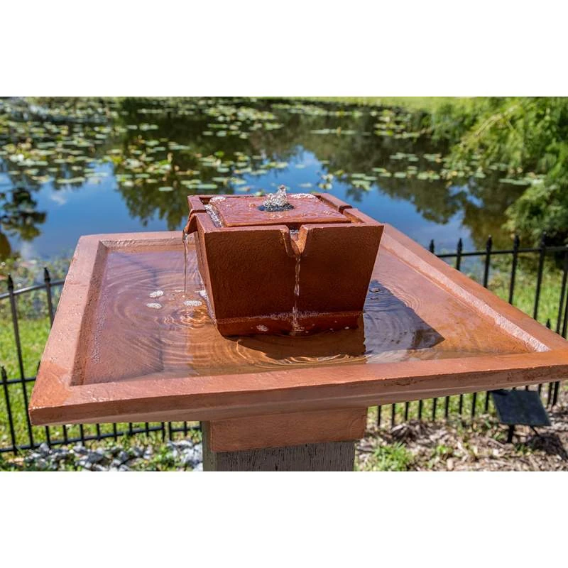 Kyoto 40" High Copper Bronze Solar Outdoor Fountain 8 Kyoto 40" High Copper Bronze Solar Outdoor Fountain - Image 6