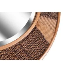 Lagoon Painted Wood W/ Natural Rattan 34" Round Wall Mirror -Kenroy Shop lagoon painted wood w natural rattan 34 inch round wall mirror 83r23views5