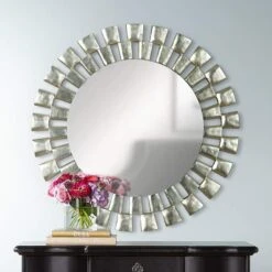 Morningtide Silver 36" High Wall Mirror
