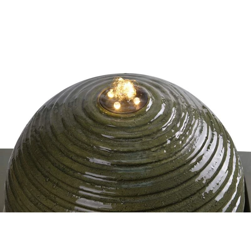 Moss Stone 39 1/2" High Solar LED Bubbler Fountain 6 Moss Stone 39 1/2" High Solar LED Bubbler Fountain - Image 4