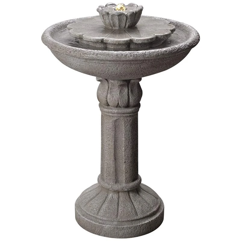 Nymph 25 1/2" High Weathered Stone Patio Bubbler Fountain 4 Nymph 25 1/2" High Weathered Stone Patio Bubbler Fountain - Image 2