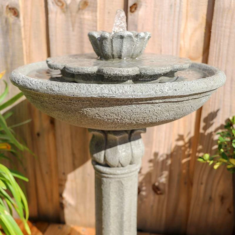 Nymph 25 1/2" High Weathered Stone Patio Bubbler Fountain 6 Nymph 25 1/2" High Weathered Stone Patio Bubbler Fountain - Image 4