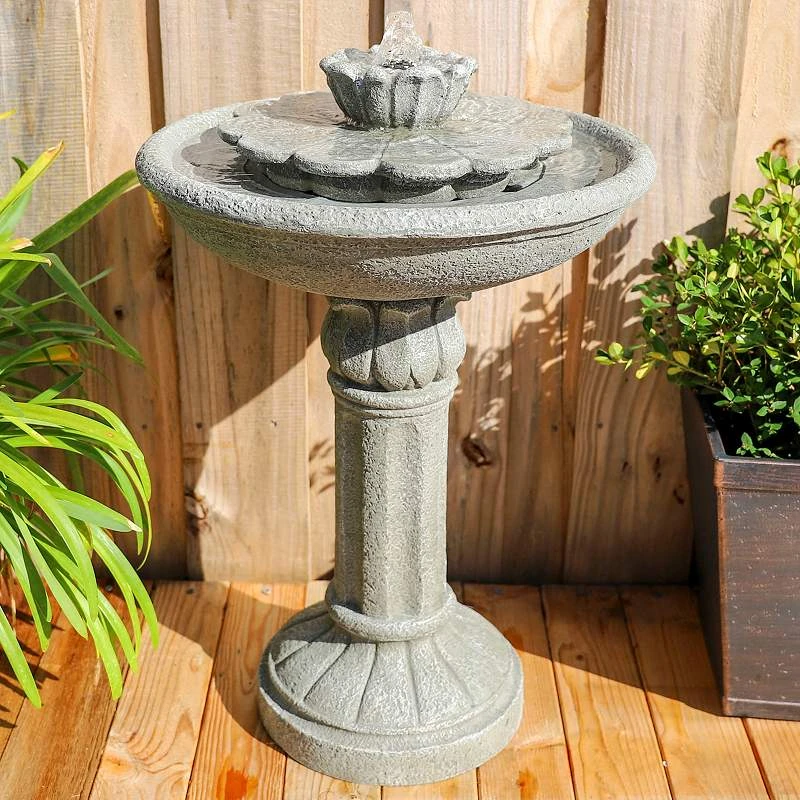 Nymph 25 1/2" High Weathered Stone Patio Bubbler Fountain 7 Nymph 25 1/2" High Weathered Stone Patio Bubbler Fountain - Image 5