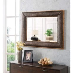 Searil Painted Wood And Rattan 30" X 40" Wall Mirror 15 Searil Painted Wood And Rattan 30" X 40" Wall Mirror -Kenroy Shop searil painted wood and rattan 30 inch x 40 inch wall mirror 83r24views5