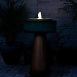 Solidad 31 1/2"H Copper And Green Tiered LED Floor Fountain 11 Solidad 31 1/2"H Copper And Green Tiered LED Floor Fountain -Kenroy Shop solidad 31 and one half inchh copper and green tiered led floor fountain 85a35views2