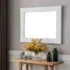 Tranquility White 30" X 39" Rectangular Wall Mirror 1 Tranquility White 30" X 39" Rectangular Wall Mirror -Kenroy Shop tranquility white 30 inch x 39 inch rectangular wall mirror t5037cropped