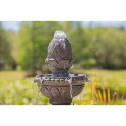 Tucson 65" High Zinc 4-Tier Outdoor LED Floor Fountain -Kenroy Shop tucson 65 inch high zinc 4 tier outdoor led floor fountain 66h78views4
