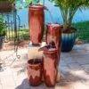 Vessel 36" High Textured Rustic Ceramic Outdoor Fountain 1 Vessel 36" High Textured Rustic Ceramic Outdoor Fountain -Kenroy Shop vessel 36 inch high textured rustic ceramic outdoor fountain 66h90cropped
