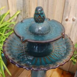 Vogel 27 1/4" High Teal Blue Ceramic Bird Garden Fountain 10 Vogel 27 1/4" High Teal Blue Ceramic Bird Garden Fountain -Kenroy Shop vogel 27 and one quarter inch high teal blue ceramic bird garden fountain 78f10views1